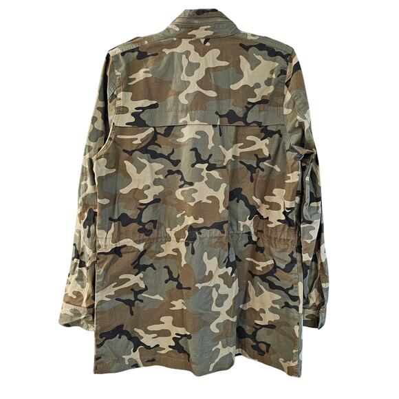 Love Tree Green Camouflage Print Military Army Utility Anorak Jacket M Casual - Picture 3 of 9